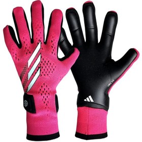 تصویر دستکش دروازه بانی آدیداس سرخابی مشکی اورجینال سایز ۸-۹-۱۰ - سایز Adidas predator goalkeeper gloves