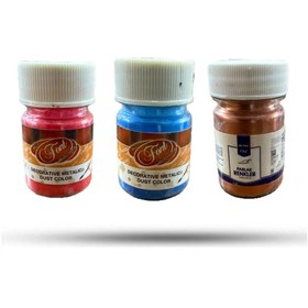 تصویر رنگ پودری فونت در سه رنگ 