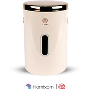 تصویر ظرف برنج اورانوس کرم بادرب طلایی مدل استوانه ای 