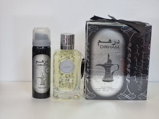 تصویر عطر ادکلن درهم نقره ای ارض الزعفران Ard al zafaran dirham Ard al zafaran dirham