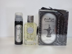 تصویر عطر ادکلن درهم نقره ای ارض الزعفران Ard al zafaran dirham Ard al zafaran dirham