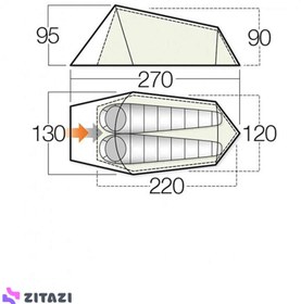 تصویر چادر 2 نفره ونگو مدل Vango Soul 200 tent - زمان ارسال 15 تا 20 روز کاری 