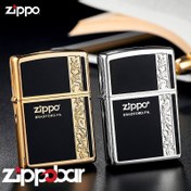 تصویر فندک زیپو اصل طرح گل حکاکی شده-Zippo Flower Design 