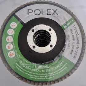 تصویر سمباده فلاپ مینی 10 عددی پولکس گرید 40 صفحه فلاپی 115 polex grit 40p 