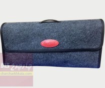 تصویر کیف بزرگ چرمی وسایل داخل صندوق خودرو برند بابل کارپت اصل 