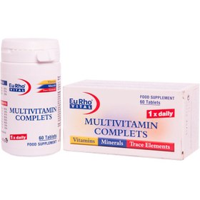 تصویر قرص مولتی ویتامین کامپلت یورو ویتال 60 عددی ا Multivitamin Complets Multivitamin Complets