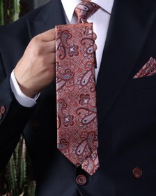 تصویر ست کراوات و دستمال جیب مردانه نسن مدل TM9 