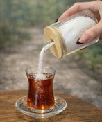 تصویر شکر پاش و ادویه پاش پیرکس درب بامبو 