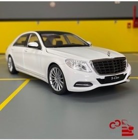 تصویر ماکت مرسدس بنز اس500 سفید ویلی(Mercedes Benz S500 welly) 