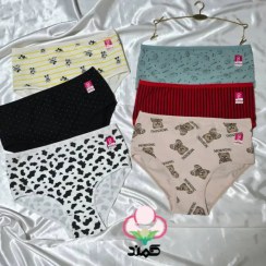 تصویر شورت جینی نخ پنبه ای زنانه | پک 12 عددی 