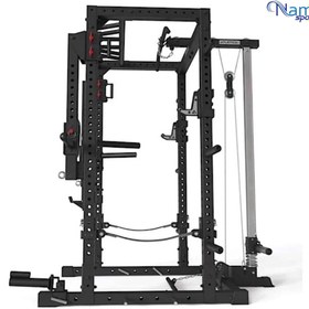 تصویر پاور رک یا سازه کراس فیت چند منظوره Power rack or multipurpose crossfit structure NS1023 