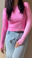 تصویر کراپ دخترانه آبرنگی فینگر دار - سبز 