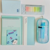 تصویر پکیج لوازم تحریر دانشجویی آبی 