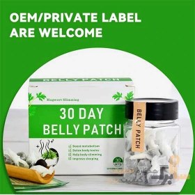 تصویر قرص لاغری ناف بلی پچ belly patch بسته ۳۰ عددی با چسب belly patch