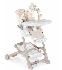 تصویر صندلی غذاخوری کودک کم مدل Instant رنگ کرم و طوسی 