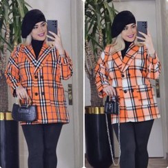 تصویر شکت زنانه پشمی چهارخونه مدل ۱۲۴ رنگ سبز 