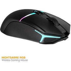 تصویر ماوس بی سیم گیمینگ کورسیر مدل NIGHTSABRE RGB Corsair NIGHTSABRE WIRELESS RGB Gaming Mouse