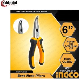 تصویر انبر دم باریک دم کج اینکو "Ingco HBNP08168 6 Ingco HBNP08168 Mini Bent Nose Pliers