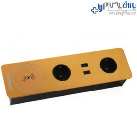 تصویر پریز توکار ملونی مدل 10058 سیلور مات 