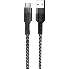 تصویر کابل میکرو یو اس بی هیسکا مدل LX-305M طول 2 متر Hiska LX-305M MicroUSB to USB cable 2m