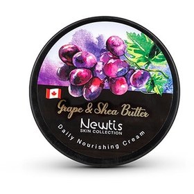 تصویر کرم مرطوب کننده پمپی انگور و شی باتر نیوتیس حجم ۵۰۰ میلی لیتر Newtis Grape And Shea Butter Daily Nourishing Cream 500ml