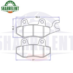 تصویر لنت ترمز جلو تی وی اس آپاچی آر تی آر 200 4 وی برند کویر اصلی (KAVIR GENUINE) 
