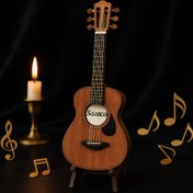 تصویر ماکت دکوری چوبی مدل گیتار 
