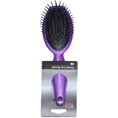 تصویر برس مو بيضی بزرگ با سوزن پلاستيکی بنفش آی استايل بی بی تی بيول - BIOL 