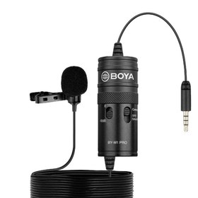 تصویر میکروفون یقه ای با سیم بویا مدل BY-M1 PRO (جعبه باز) BOYA BY-M1 PRO Universal Lavalier Microphone open box