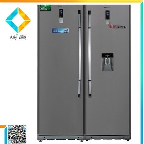 تصویر یخچال فریزر دو قلو آزمایش مدل AZRF2366HSTEEL&HOSTEEL Azmayesh Twin Refrigerator Freezer AZRF2366HSTEEL&HOSTEEL