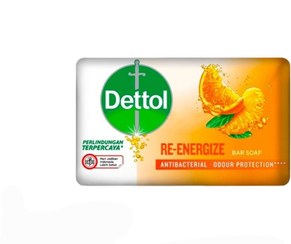 تصویر صابون حمام آنتی باکتریال دتول Dettol مدل Re-Energize رایحه پرتقال وزن 100 گرم 