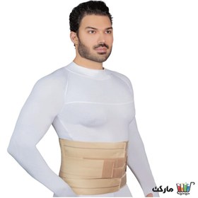 تصویر شکم بند آتل دار با کش دوبل Double rubber elastic abdominal binder (with splint)