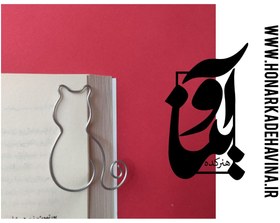 تصویر قیمت و خرید آنلاین نشانگر کتاب شکل گربه جنس فلزی و مقاوم The price and online purchase of cat-shaped book markers made of metal and durable