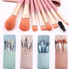 تصویر ست براش ۸ تکه مینی فیکس همراه با کیف چرمی 