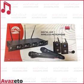 تصویر میکروفون بی سیم 4کانال دستی جاسکو wireless microphone 4 channel