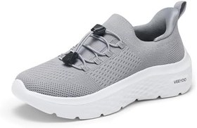 تصویر VEEYOO Womens Slip On Walking Tennis Shoes,Lightweight Casual Running Sneakers for Gym Travel Work,Non Slip Workout Shoes Breathable Mesh Sneakers 