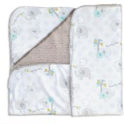 تصویر پتو دورپیچ کلاه دار چهارگوش طرح Family Love رزبرن RoseBorn quadrilateral Blanket code:25502