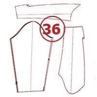 تصویر الگوی آستین تک سایز 36 