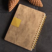 تصویر دفتر یادداشت طرح چرم کرم 