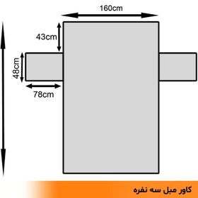 تصویر کاور مبل 7 نفره سندس مدل مارپیچ Large کد ER265 