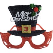 تصویر عینک کریسمسی طرح کلاه شعبده باز 