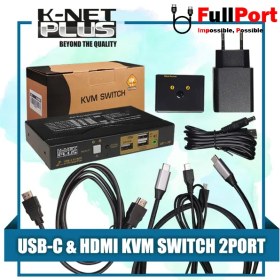 تصویر سوییچ 2 پورت KVM کی نت پلاس مدل KP-SWKCHD02 Knet Plus KP-SWKCHD02 KVM 2-Port HDMI-USB Switch