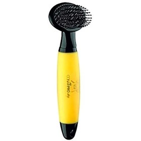 تصویر برس نرم پرو با رنگ زرد و مشکی برند conair Pro Soft Slicker Brush Yellow/Black