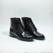 تصویر نیم بوت زنانه تمام چرم گاوی مدل زیگوراد کد003 