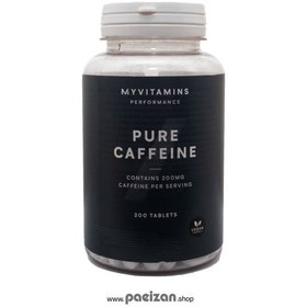 تصویر قرص کافئین خالص مای ویتامینز 200 عددی MYVITAMINS PURE CAFFEINE 200 TABLETS