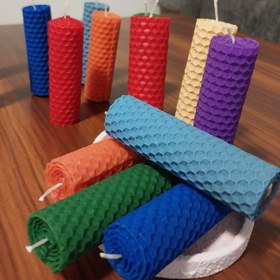 تصویر شمع موم عسل - قرمز 