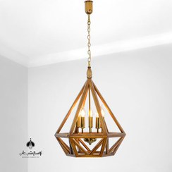 تصویر لوستر ۵ شعله مدل الماسی کد: 219g5 