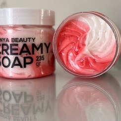 تصویر صابون خامه ای - توت فرنگی Cream soap, body cream, body shampoo