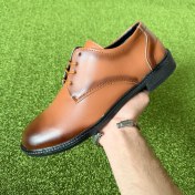 تصویر کفش کالج بند دار قهوه ای 