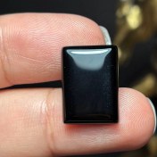 تصویر نگین سنگ عقیق سیاه معدنی کد 60589 